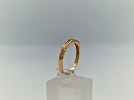 Zelta gredzens ar cirkoniju, 1.89 g, izm. 18.5