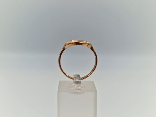 Zelta gredzens ar cirkoniju, 2.46 g, izm. 18