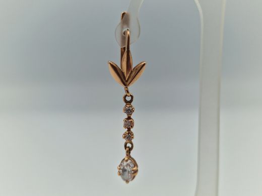 Zelta auskari ar cirkoniju, 4.95 g