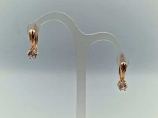 Zelta auskari ar cirkoniju, 1.93 g