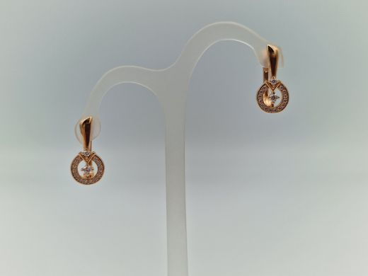 Zelta auskari ar cirkoniju, 2.37 g