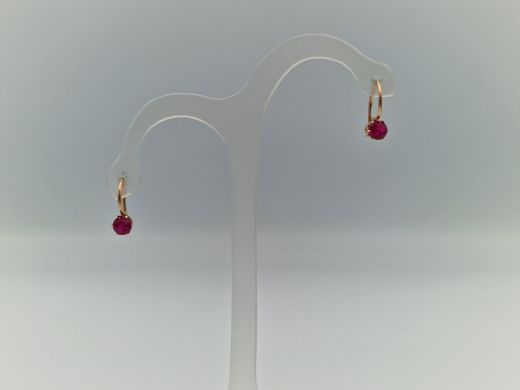 Золотые серьги с кораллом, 1.45 г