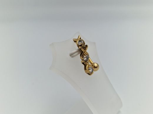Золотой кулон с цирконом, 1.54 г