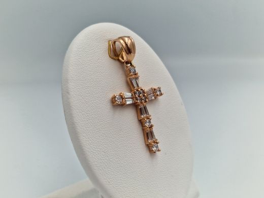 Золотой кулон с цирконом, 4.56 г