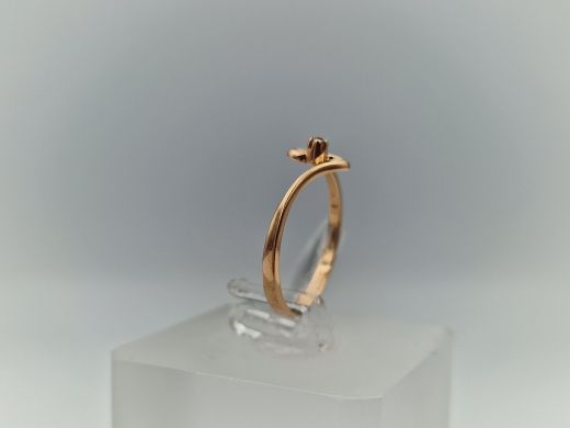 Zelta gredzens ar cirkoniju, 1.17 g, izm. 16.5