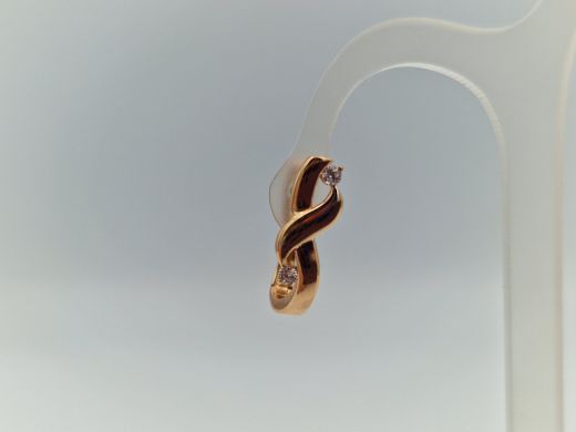 Zelta auskari ar cirkoniju, 2.17 g