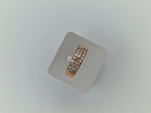 Zelta gredzens ar cirkoniju, 3.59 g, izm. 17.5