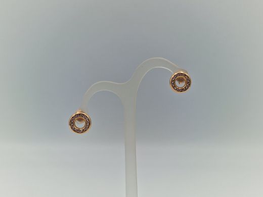 Zelta auskari ar cirkoniju, 2.26 g