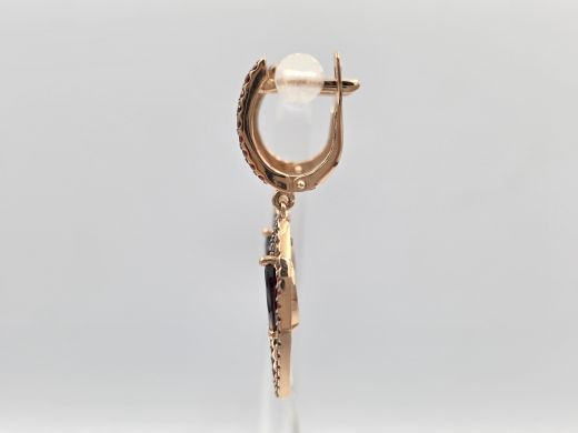 Zelta auskari ar cirkoniju, 4.26 g