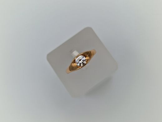 Zelta gredzens ar cirkoniju, 2.07 g, izm. 16.5