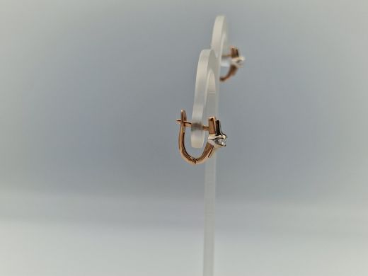 Zelta auskari ar cirkoniju, 2.57 g