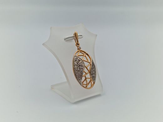 Zelta kulons ar cirkoniju, 2.46 g