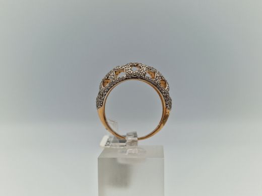 Zelta gredzens ar cirkoniju, 4.29 g