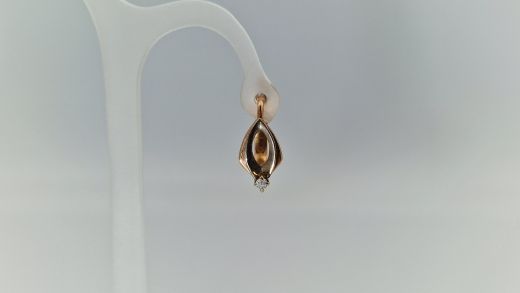 Zelta auskari ar cirkoniju, 2.69 g