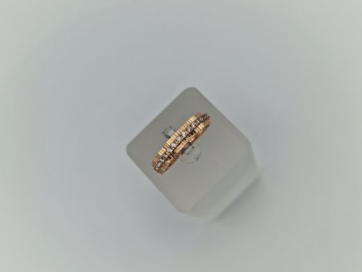 Zelta gredzens ar cirkoniju, 2.2 g, izm. 19