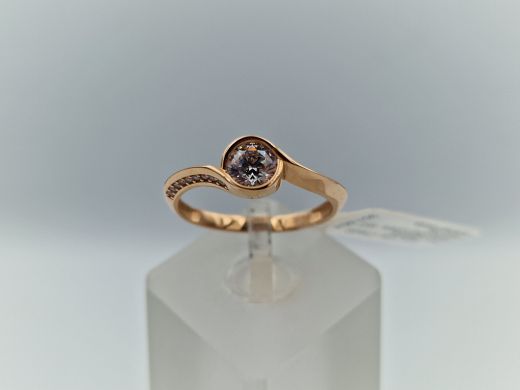 Zelta gredzens ar cirkoniju, 2.34 g, izm. 18.5