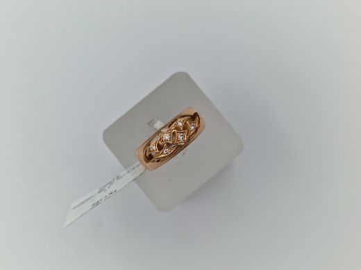 Zelta gredzens ar briljantu, 4.29 g, izm. 16.5