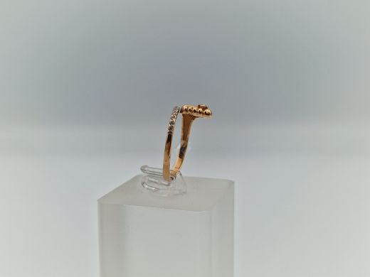 Zelta gredzens ar cirkoniju, 2.33 g, izm. 17.5