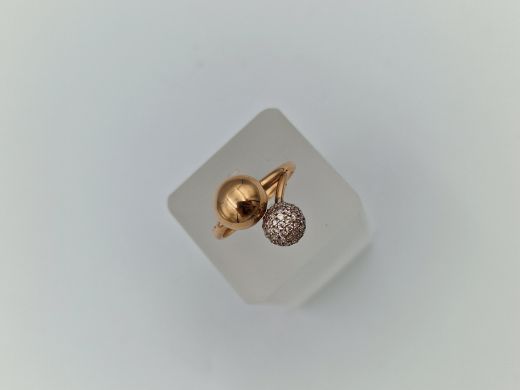 Zelta gredzens ar cirkoniju, 4.61 g