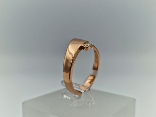 Zelta gredzens ar briljantu, 3.33 g, izm. 15.5