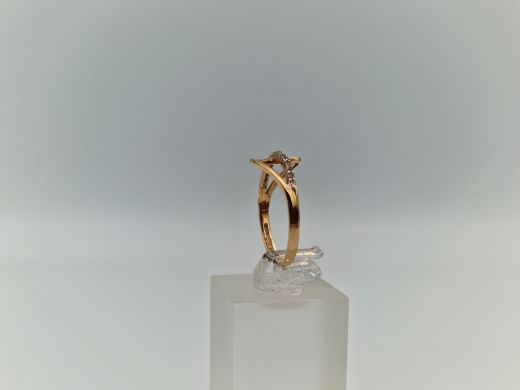 Zelta gredzens ar cirkoniju, 1.51 g, izm. 15.5