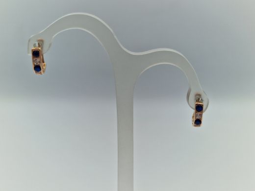 Zelta auskari ar cirkoniju, 0.7 g