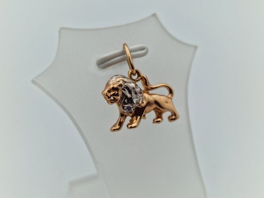 Zelta kulons ar cirkoniju, 1.38 g