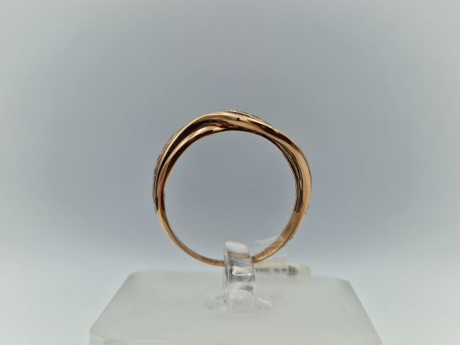 Zelta gredzens ar cirkoniju, 2.56 g, izm. 17.5