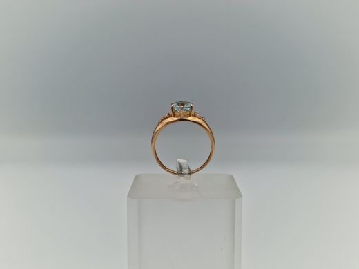 Zelta gredzens ar cirkoniju, 1.4 g, izm. 16