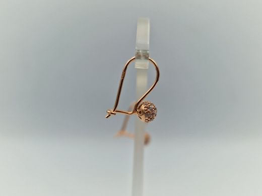 Zelta auskari ar cirkoniju, 1.07 g