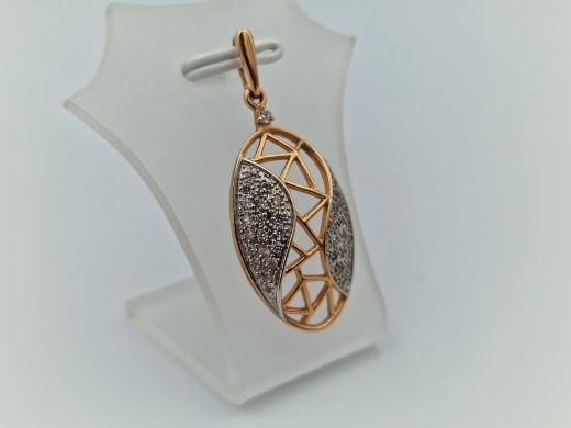 Zelta kulons ar cirkoniju, 2.46 g