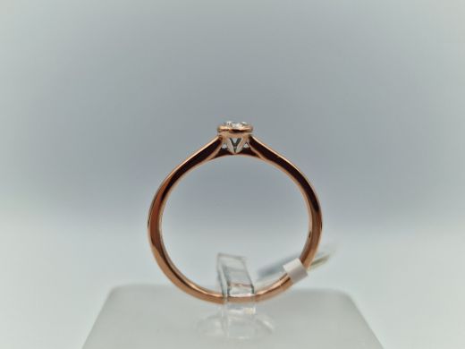 Zelta gredzens ar briljantu, 1.54 g, izm. 16.5