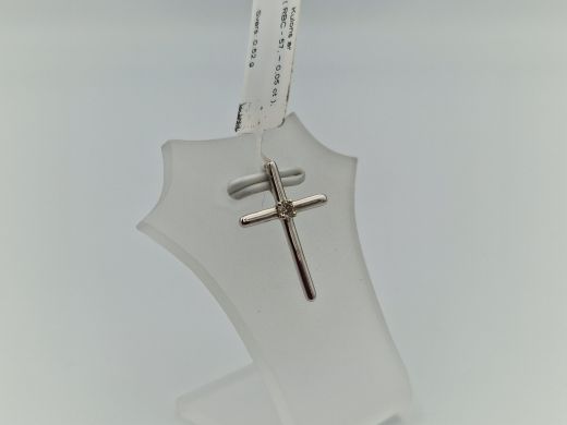 Золотой крест с бриллиантами, 0.52 г