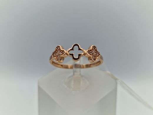 Zelta gredzens ar cirkoniju, 1.22 g, izm. 17.5