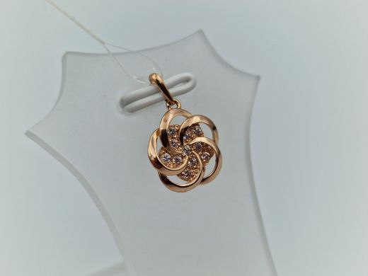 Zelta kulons ar cirkoniju, 0.86 g