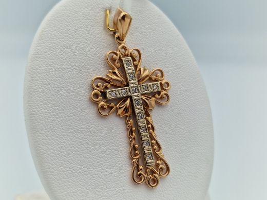 Золотой кулон с цирконом, 5.32 г