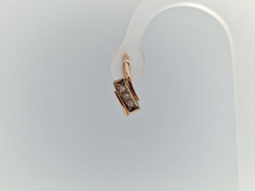 Zelta auskari ar cirkoniju, 3.55 g