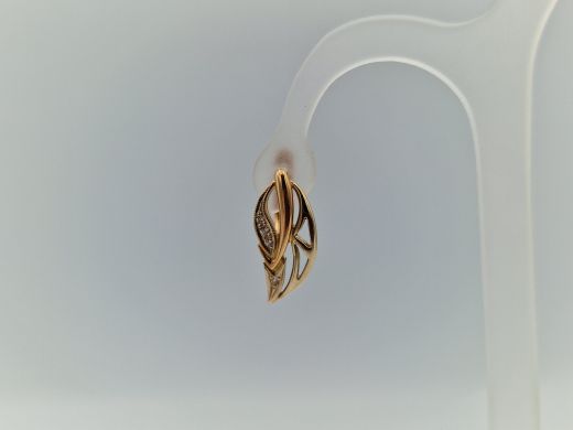 Zelta auskari ar cirkoniju, 3.88 g