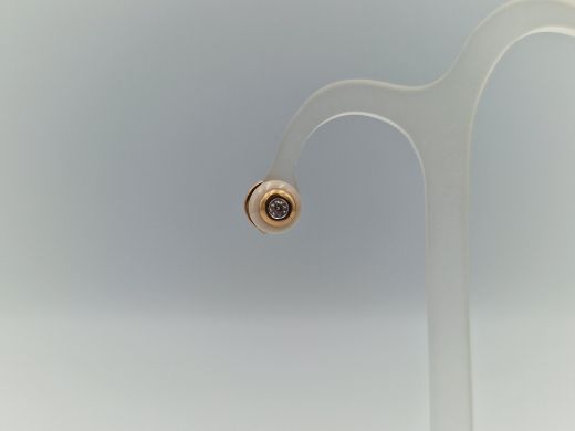 Zelta auskari ar briljantu, 2.51 g