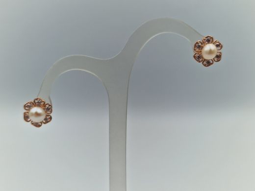 Zelta auskari ar cirkoniju, 0.94 g