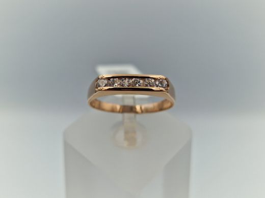 Zelta gredzens ar cirkoniju, 2.52 g, izm. 18