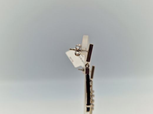 Золотые серьги с бриллиантом, 5.12 г