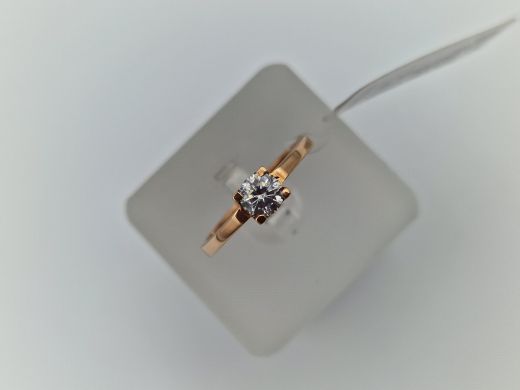 Zelta gredzens ar cirkoniju, 1.84 g, izm. 16