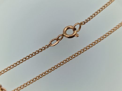 Zelta ķēdīte ar dzintaru, 8.81 g, izm. 50