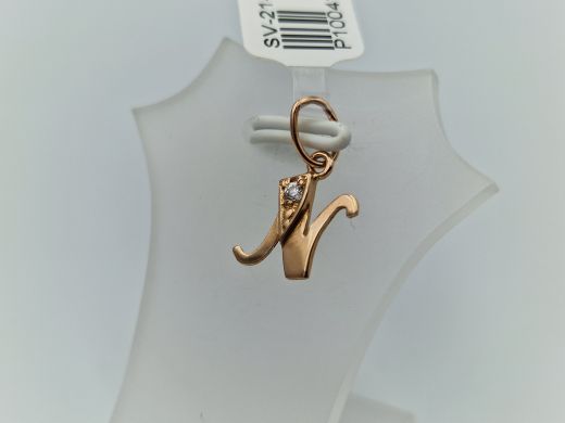 Золотой кулон с цирконом, 0.54 г