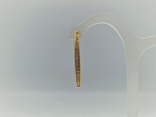 Zelta auskari ar briljantu, 16.08 g