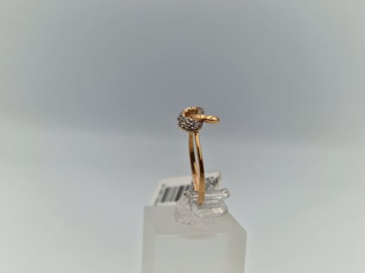 Zelta gredzens ar cirkoniju, 1.4 g, izm. 18