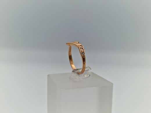 Zelta gredzens ar cirkoniju, 1.51 g, izm. 16.5