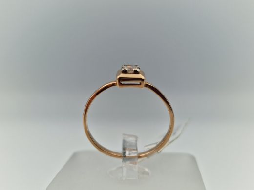 Zelta gredzens ar cirkoniju, 1.47 g, izm. 17