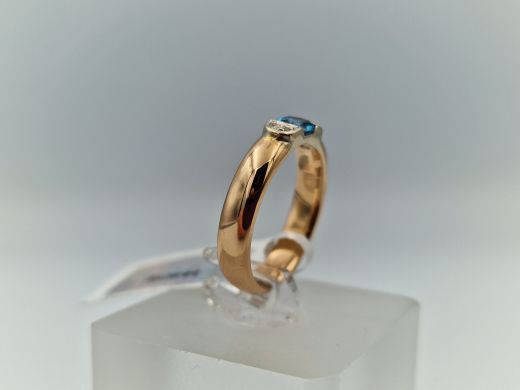 Zelta gredzens ar topāzu, 4.39 g, izm. 16.5